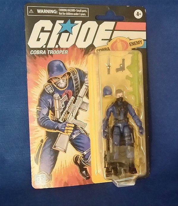 Boneco G I Joe Cobra Trooper , coleção Retro, 11 cm , Hasbro,