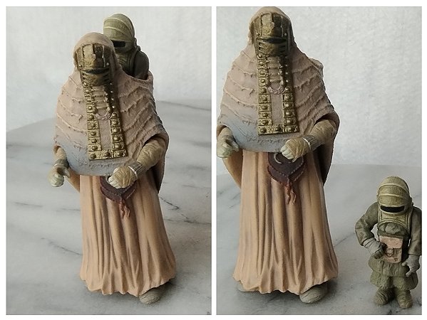Figura feminina Tusken Raider 10 cm do Star wars Hasbro 2002, sem acessório