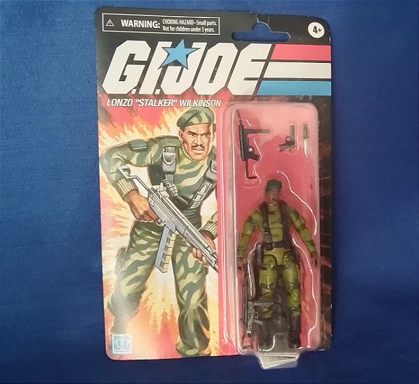 Boneco G I Joe Lonzo Stalker Wilkinson, coleção Retro, Hasbro, novo, lacrado