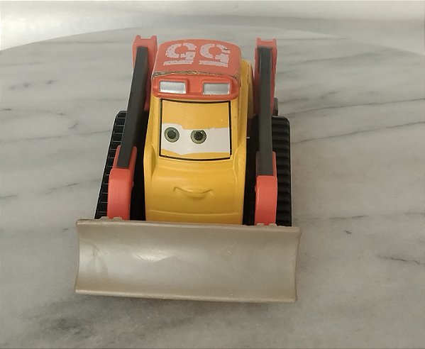 Aviões Disney Pixar Incêndio e Resgate Mattel, miniatura de metal escavadeira Avalanche, 8 cm de comprimento e 5 cm de altura,