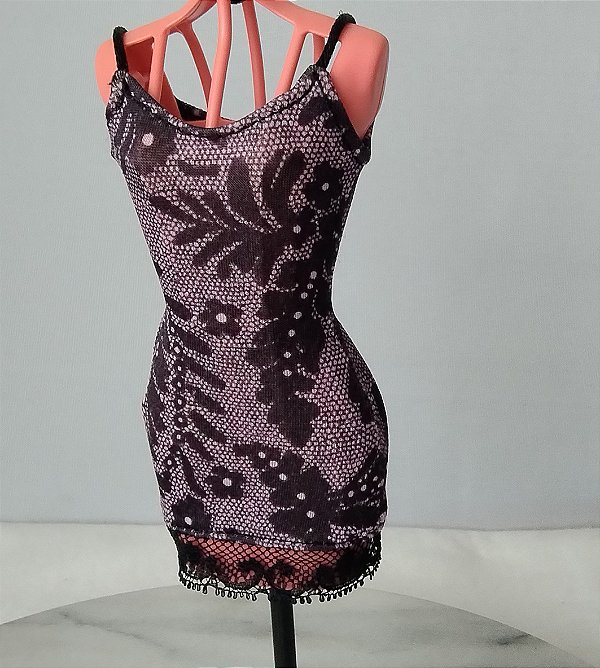 Vestido rendado somente da boneca Posh Spice (Spice Girls) Vitoria Beckham, 1997