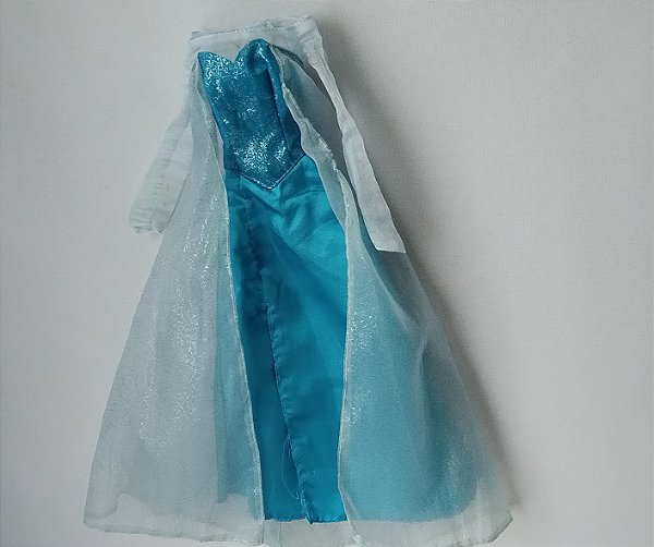 Vestido somente da rainha Elsa de Frozen, de 41 cm de altura, Disney Store 2013