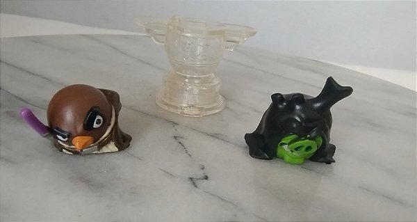 Angry birds star wars Mace Windu e Imperador Palpatine com QR+ baseR