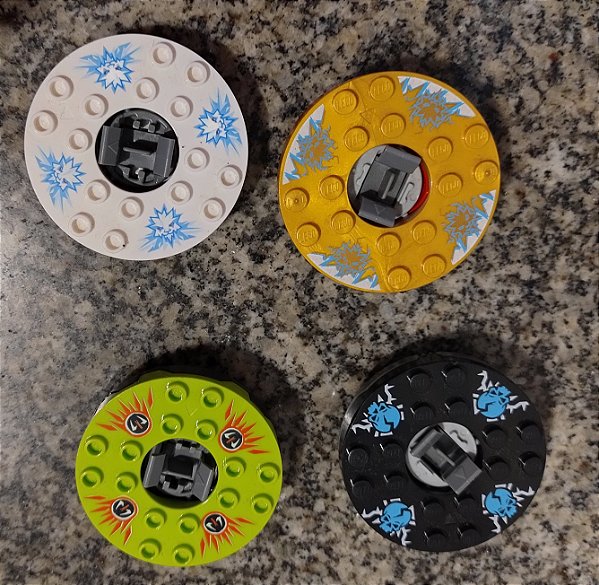 Lego ninjago, lote de 4 spinners variados