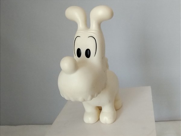 Cachorro Schnauzer Bidu branco da Turma da Monica,marca Estrela 16 cm altura e 13 cm de comprimento