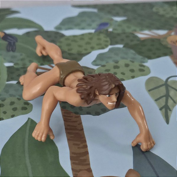 Anos 90, Miniatura Disney de Tarzan rastejando, 12 cm