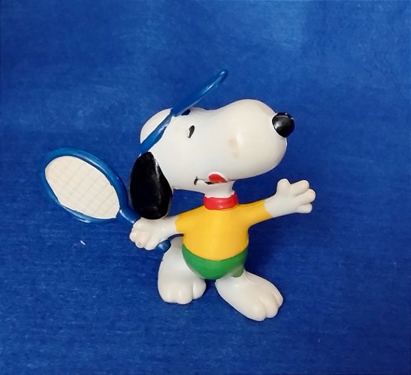 De 1966, miniatura de vinil.Peanuts de Snoopy jogador de tenis, 6 cm