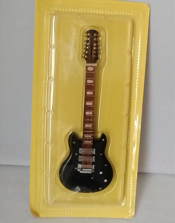 Miniatura guitarra elétrica de 12 cordas coleção Salvat, lacrada