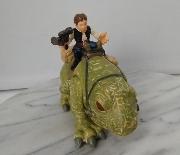 Star Wars, Galactic heroes Dewback 18x9x9 cm, LFL 2008, e Han Solo 5 cm
