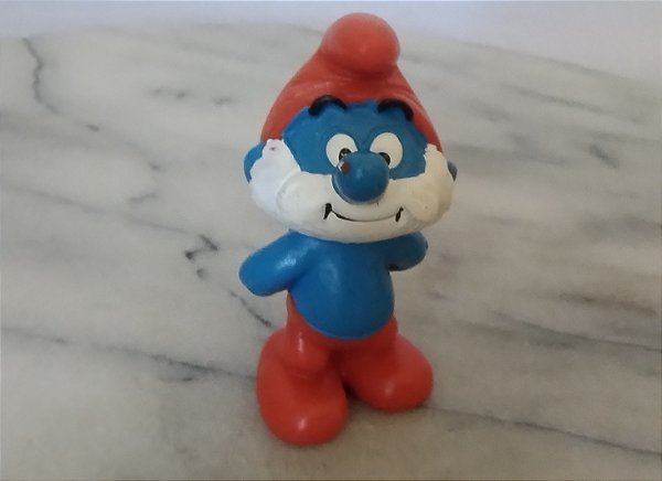 Papa Smurf com os braços para trás 5 cm Peyo / Schleich 3004