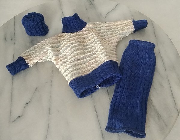 Roupa de cartela com gorro para Barbie Beverly Hills Fashion Mattel 1987