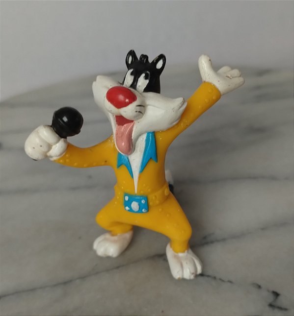 Miniatura de vinil warner Bros de Frajola imitando Elvis , 7 cm