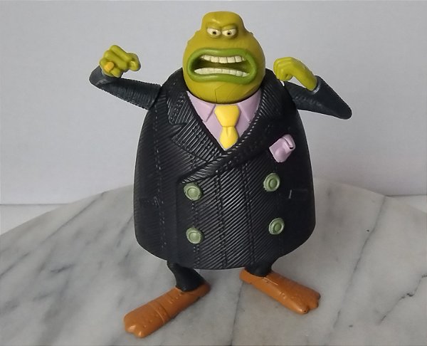 Boneco Sapão ,14 cm , do cartoon por água abaixo DreamWorks, col. McDonald's 2006, rosto com silicone craquelado