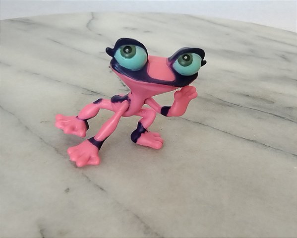 Miniatura em vinil Gabi rã venenosa rosa desenho rio 2 4cm