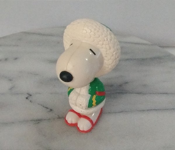 Snoopy de plástico World Tour coleção McDonald's 1999, 13 cm