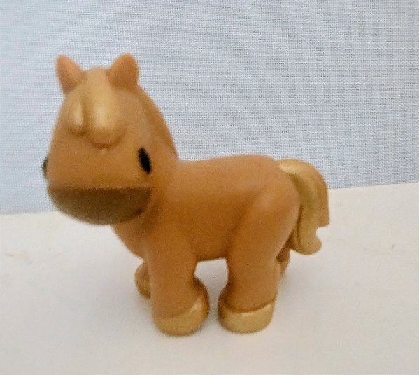 Cavalo da coleção Disney animators animais de fazenda glitter 4 cm