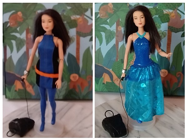 Barbie Renee agente secreta disfarce azul Mattel 2016, falta oculus, corda não funciona