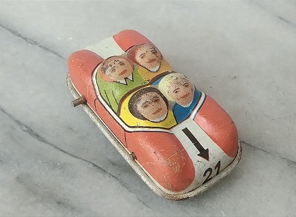 Miniatura de carro de lata litografada 4,5 cm marca technofix 316 Alemanha , 1967