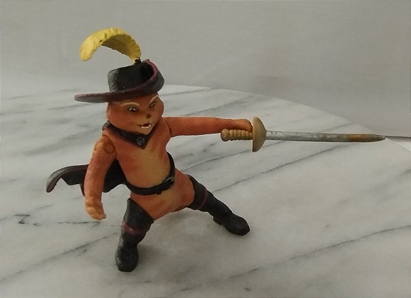 Gato de Botas articulado do Cartoon Shrek , Dreamworks, MGA 9 cm