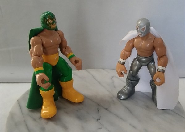 Bonecos articulados de 15 cm, sem marca , de luta livre mexicana