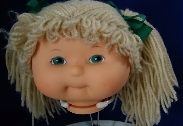 Cabeça cabelo amarelo boneca Quem me quer média ,30 cm, da Estrela anos 80