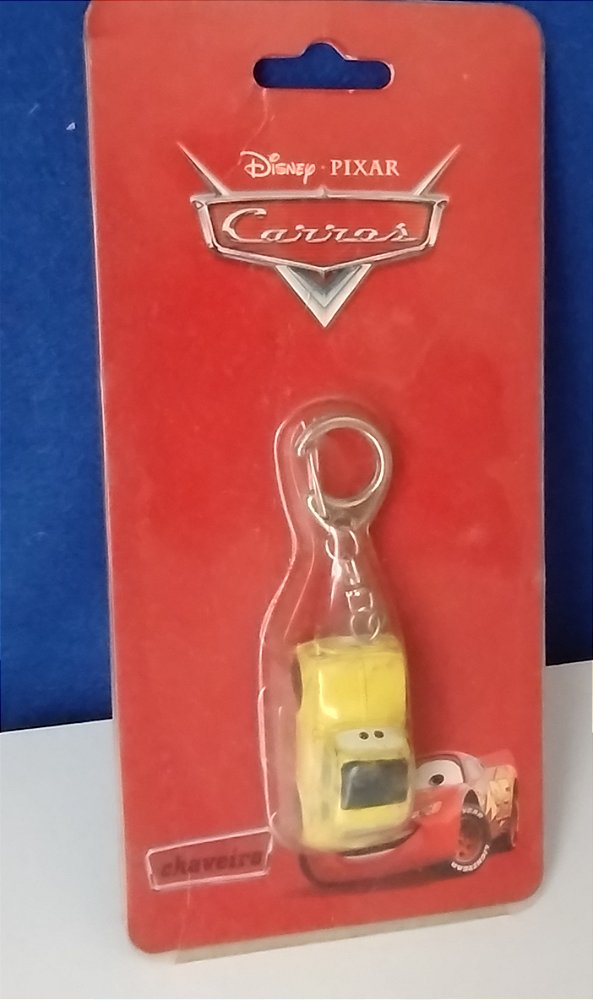 Chaveiro de Fiat 500 de 1959 Amarelo Luigi do Carros Disney, sem uso, lacrado