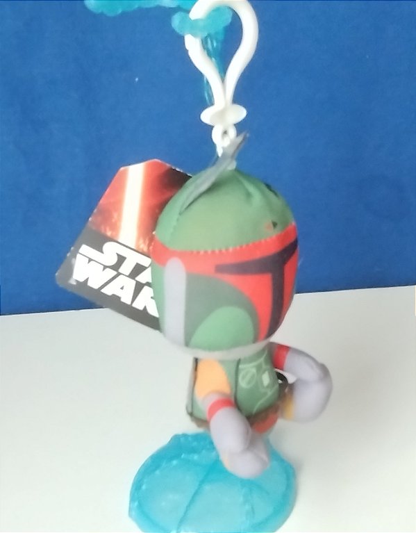Chaveiro de pelúcia Star Wars Bobba Fett 12 cm Sem usi