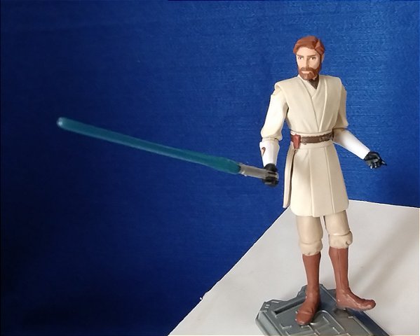 Boneco Star Wars 14 articulações Obi-Wan Kenobi Clone Wars 9.5cm