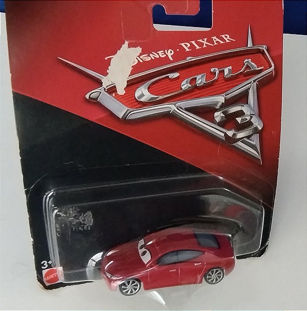 Disney cars 3, carro de metal Natalie Certain de 8 cm, novo, lacrado