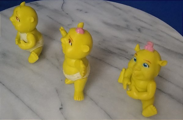 Bebes do Shrek 3 de vinil 5 articulações, 7 cm, sem marca