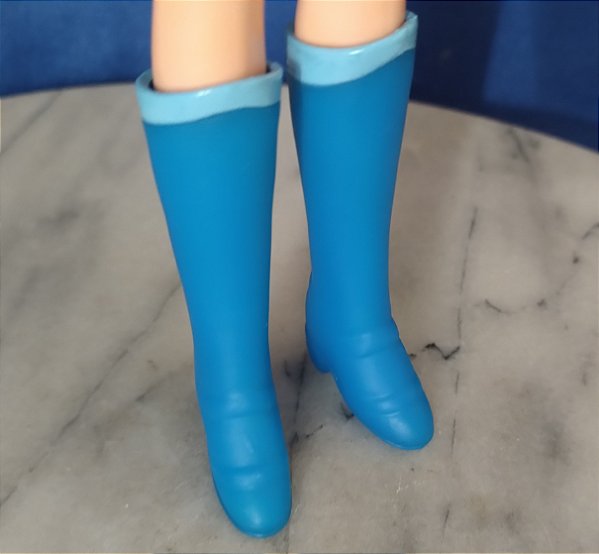 Botas azuis da boneca vintage sailor Mercury da coleção Dailor Moon, marca Irwin 2000