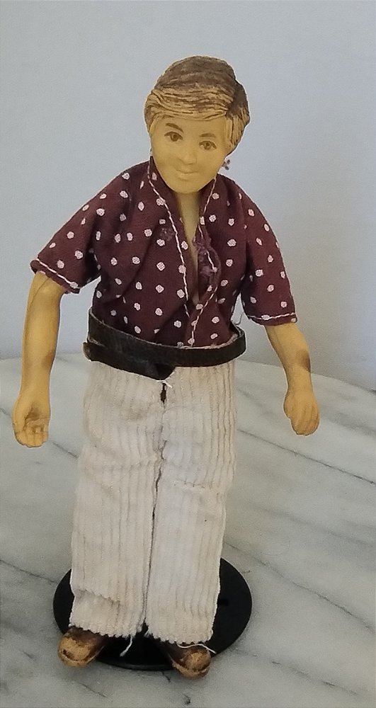 Boneco flexivel / bendy anos 60 , Lundgby de Suecia, 14 cm no