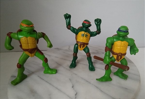 Tartarugas ninjas coleção McDonald's 2007, lote de 3