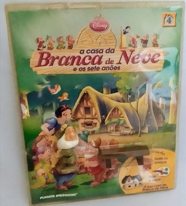 Revista #4 Casa da branca de neve e sete anões planeta De Agostini com anão Dengoso, sem uso, lacrado