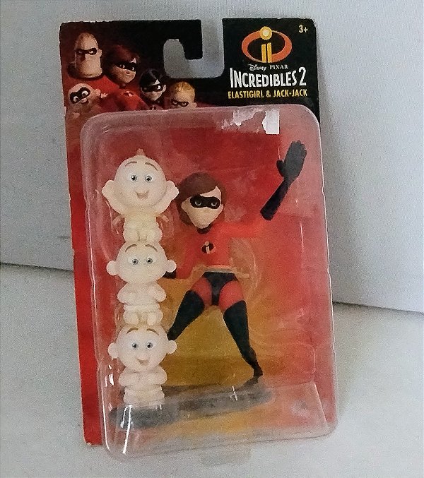 Mulher Elastica 9 cm e Zezé de Os incríveis 2 Disney Pixar ,Jakks, novo, lacrado