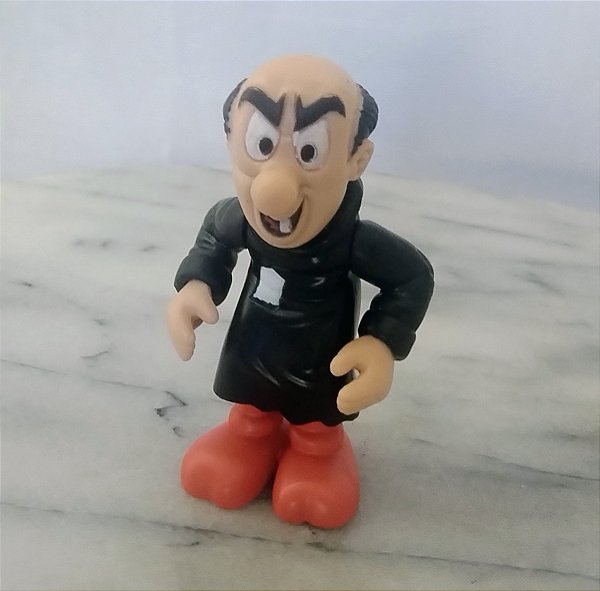 Miniatura de vinil Gargamel articulado nos braços, 9 cm, , vilão de os Smurfs, Jakks