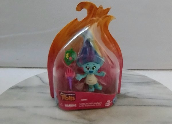 Troll Harper aprox. 8 cm, DreamWorks Hasbro 2015, novo, lacrado