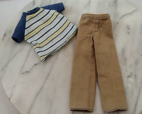 Roupa para boneco Ken Camisa listrada+ calças 2000