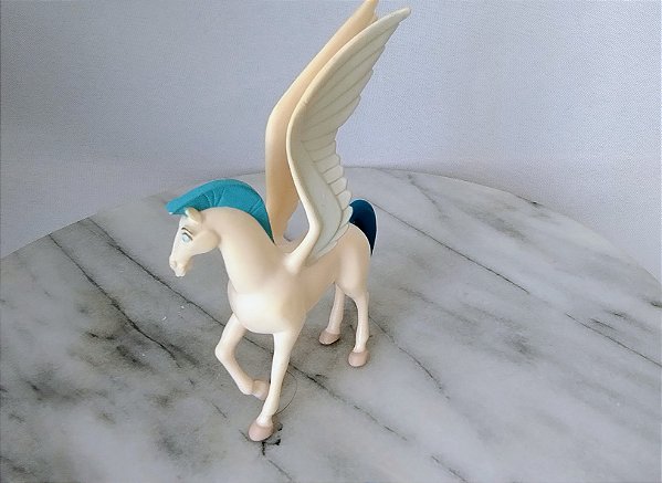 Miniatura Disney 1997 de Pegaso Pegasus do Hércules 10 cm comprimento 12 cm de altura
