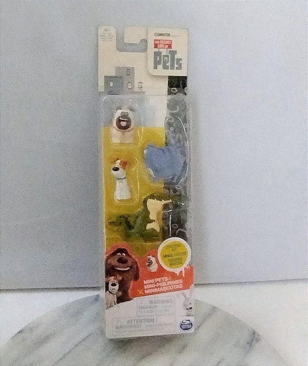 Miniatura de vinil 4 pets de 4cm da A vida secreta dis bichos, llumination, novo, lacradon8