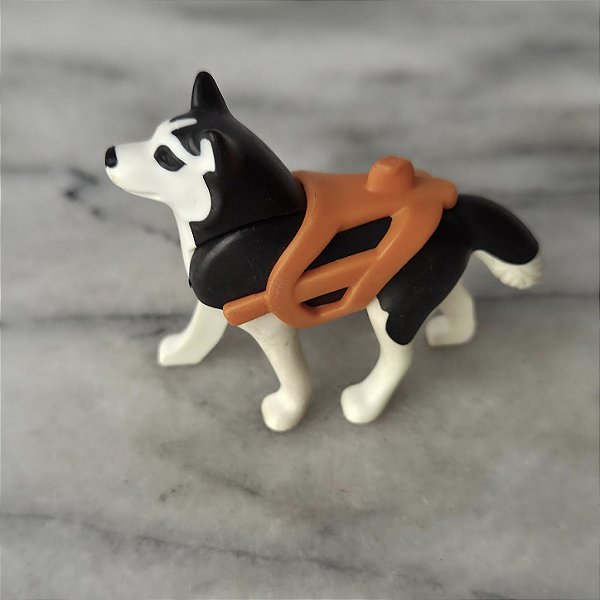 Playmobil , cachorro Husky siberiano com acessorio