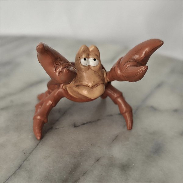Miniatura Disney vintage Sebastião caranguejo de A pequena sereia, 6 cm