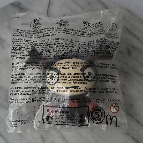 Boneco Garu , col. Pucca , Vooz co. Mcdonald's 2009, lacrado