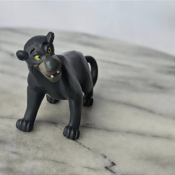 Miniatura Disney de pantera Baguera 8 cm do Mogli, o menino lobo