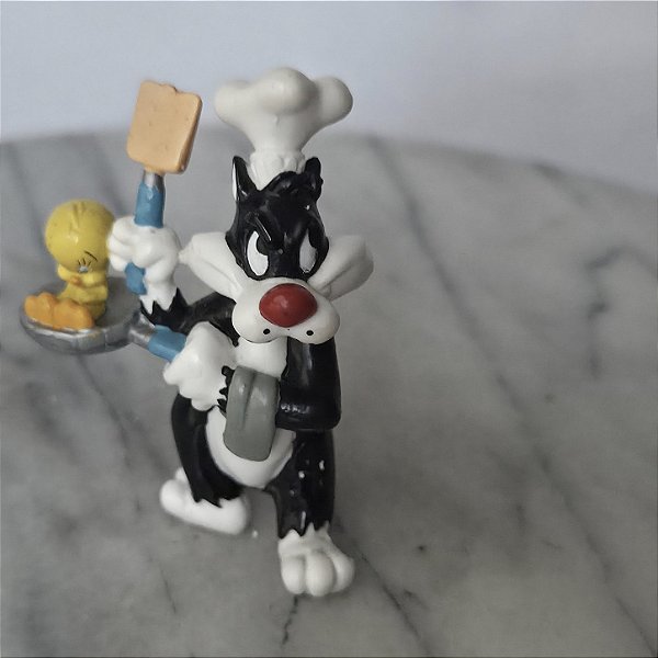 Miniatura PVC chef Frajola e Piu Piu Warner bros 7cm 1997