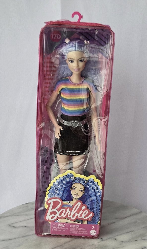 Barbie fashionistas #170 cabelo.azul arco íris Mattel 2021