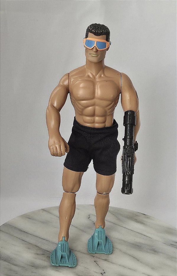Boneco Action Man Atlantic Mission Hasbro 2000, shorts do Max Steel