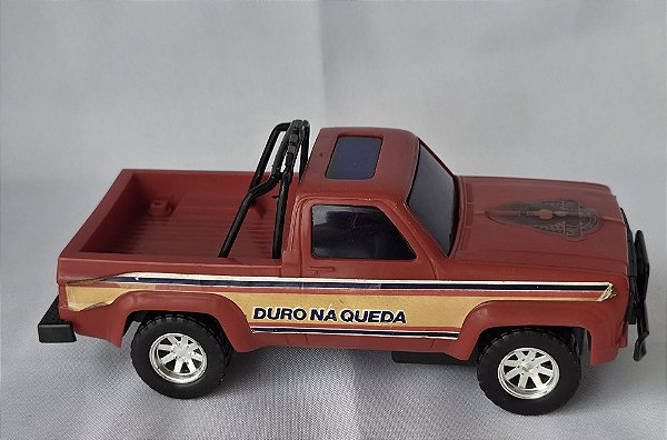 Pick-up Chevy de plástico com fricção, Duro na queda, 20 cm , da Glasslite anos 80,