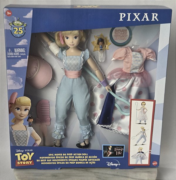 Boneca de ação Bo Peep movimentos épicos 28 cm do Toy Story 4 Disney Pixar Mattel 2019, nova, lacrada