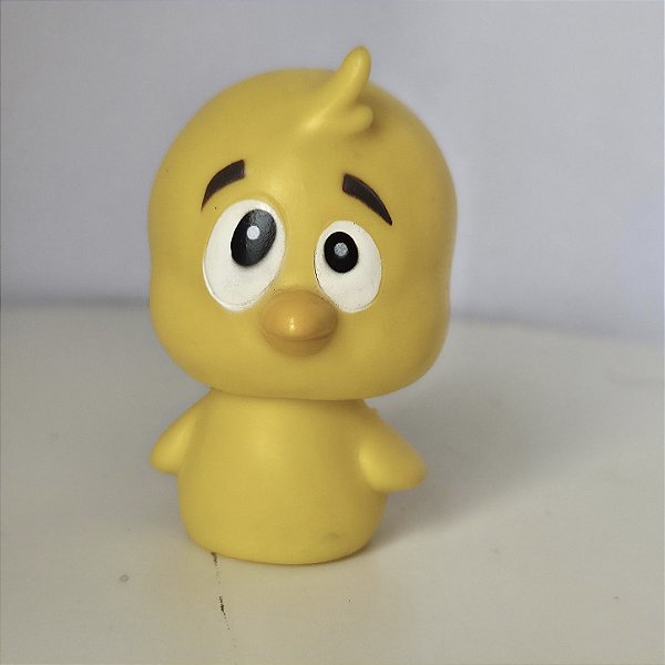 Pintinho amarelinho de plastico 7 cm da Galinha Pintadinha